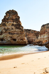 Cliffs and ocean, Praia da Marinha, Algarve, Portugal