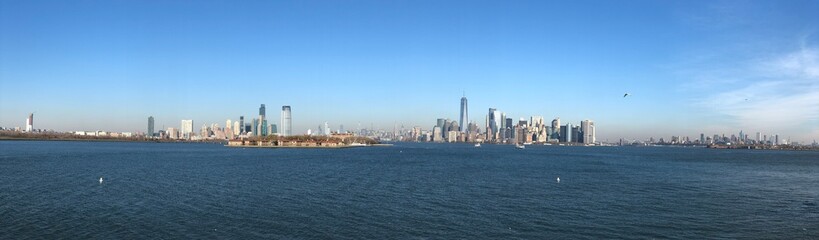 Fototapeta premium Piękny widok na panoramę Manhattanu, New York City Sky Line.