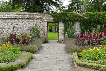 garden path with flowers