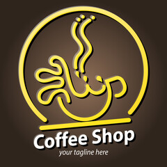 Vector abstract, Coffee Shop symbol or logo