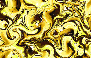 Luxury gold seamless pattern 01. Liquid marble swirl texture. Abstract background. Marbling technique fluid dye design for fabric, tile, interior, postcard, banner, cover, wallpaper, website, Vector.
