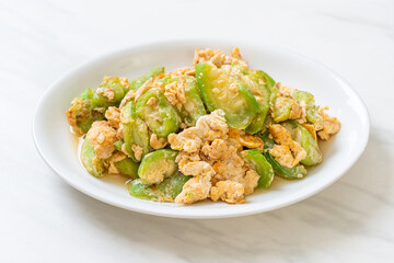  Stir Fried Angled Gourd with Egg