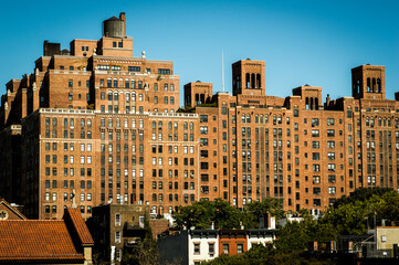 Fototapeta na wymiar Old architecture of Chelsea neighborhood, New York City.