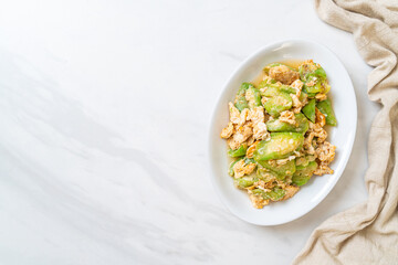  Stir Fried Angled Gourd with Egg