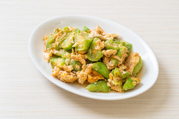  Stir Fried Angled Gourd with Egg