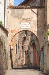 Castiglione Olona, province of Varese. The western gate of the ancient Lombard village