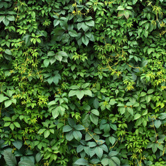 hedge of plant leaves. green ivy foliage, natural background