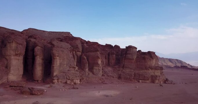4K Aerial Footage in the Timna National Park near Eilat, Israel