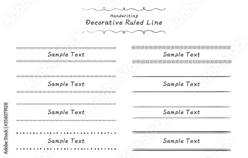 手書き装飾罫線セット Wall Mural Wallpaper Murals Tkm