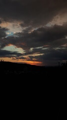 sunset over the river