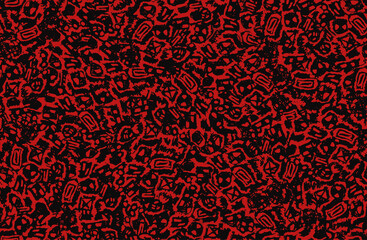 Fototapeta na wymiar Red grunge background. Seamless abstract texture. A chaotic repeating pattern. Pop art handmade