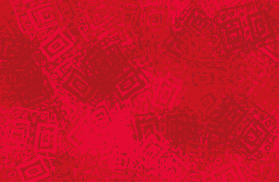 Red grunge background. Seamless abstract texture. A chaotic repeating pattern. Pop art handmade