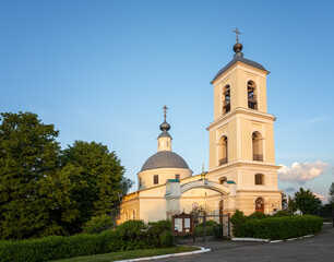 Fototapeta na wymiar Church of Elijah the Prophet, village of Sinkovo, Dmitrov district, Moscow region, Russia