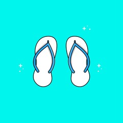 vector illustration of a sandals that is good for banner, poster, sticker,etc.