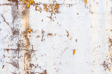 Old texture turquoise blue cracked wall, the old paint texture is chipping and cracked fall destruction