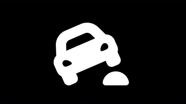 From the Glitch effect arises car bump symbol. Then the TV turns off. Alpha channel Premultiplied - Matted with color black