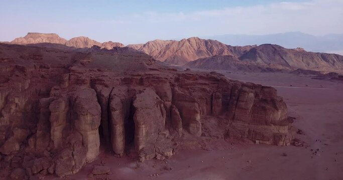 4K Aerial Footage in the Timna National Park near Eilat, Israel