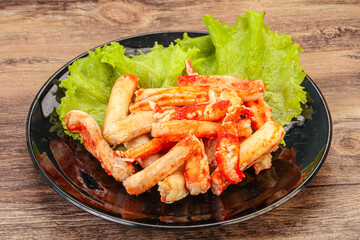 Natural luxury crab meat fillet