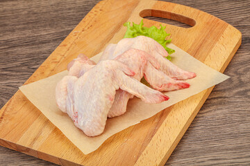 Raw chicken wings for cooking