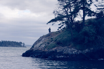 Fisherman on Cliff