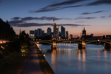 Fototapeta na wymiar Frankfurt economic and finance city in Germany