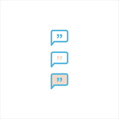 bubble chat box icon flat vector logo design trendy