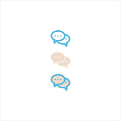 bubble chat conversation icon flat vector logo design trendy