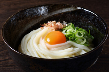 釜玉うどん、クローズアップ