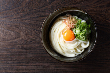釜玉うどん、俯瞰
