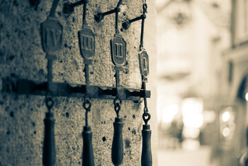 old door bell ringers in salzburg, butler bell type