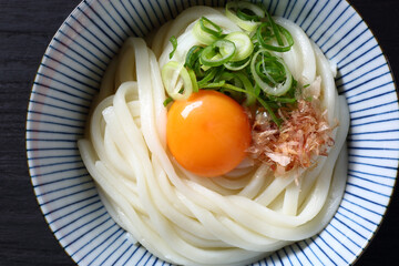 釜玉うどん、クローズアップ