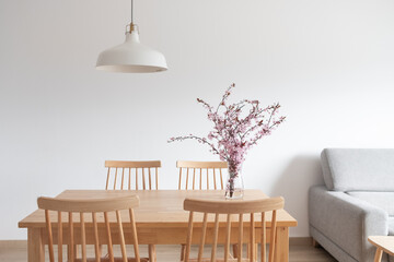 minimalist interior of a diningroom