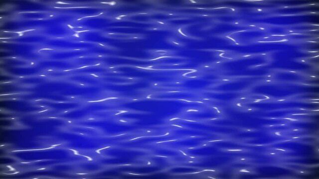 Blue Wet Background With Many Slow Waves
