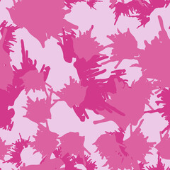 UFO camouflage of various shades of pink, red and wine colors
