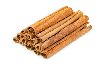 cinnamon sticks isolated on white background