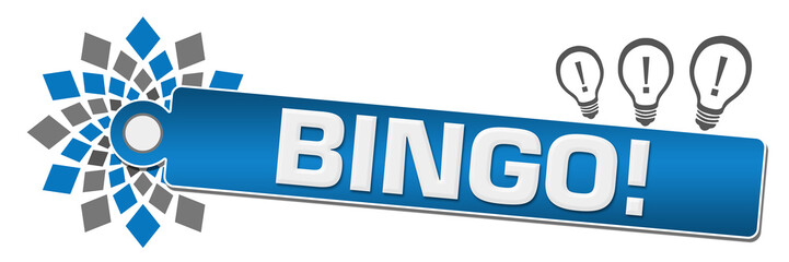 Bingo Blue Grey Circular Label Bulbs 