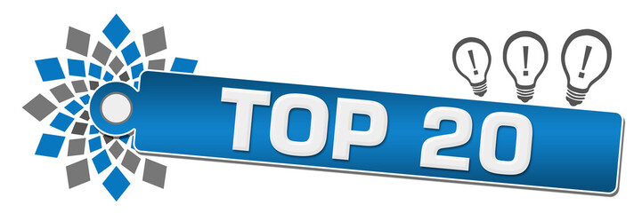 Top Twenty Blue Grey Circular Label Bulbs 