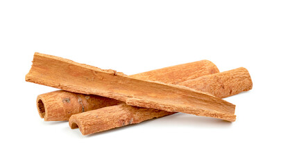cinnamon sticks isolated on white background