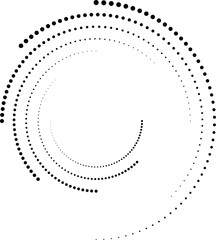 Halftone dots in circle form. Circular Music equalizer . Audio waves . Sound frequency . round logo . vector dotted frame . design element