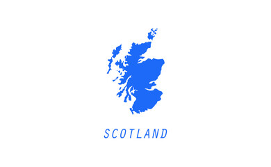 Scotland map country shape vector illustration 