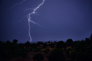 lightning in the night