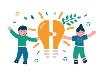 Idea concept Vector illustration in flat style