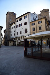 Fototapeta premium View of the traditional houses in Florence, Italy