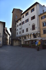 Fototapeta na wymiar View of the traditional houses in Florence, Italy