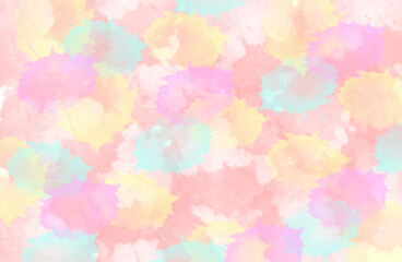 Abstract Watercolor Background Patern Illustration Design. Yellow ,Blue, Orange and Pink Shade Color.