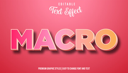 Macro, Editable Text Effect Font Style