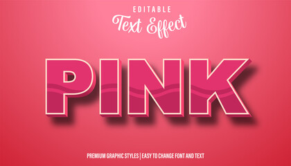 Pink, Editable Text Effect Font Style