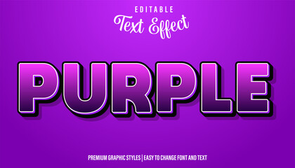 Purple Cartoon Style Editable Text Effect
