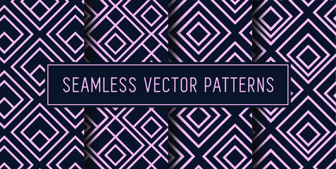 Seamless Geometric Pattern Set