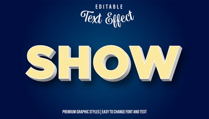 Show Editable Text Effect Font Style